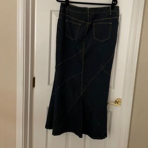 Maxi Mermaid Jean Skirt